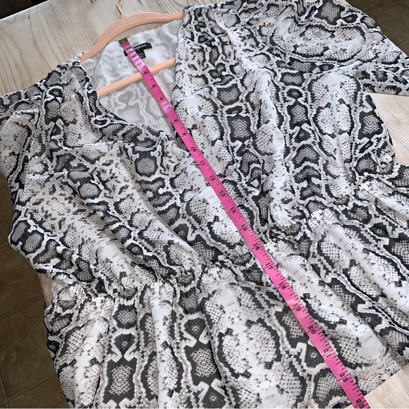Express Snakeskin Print Surplice Blouse - Picture 13 of 13